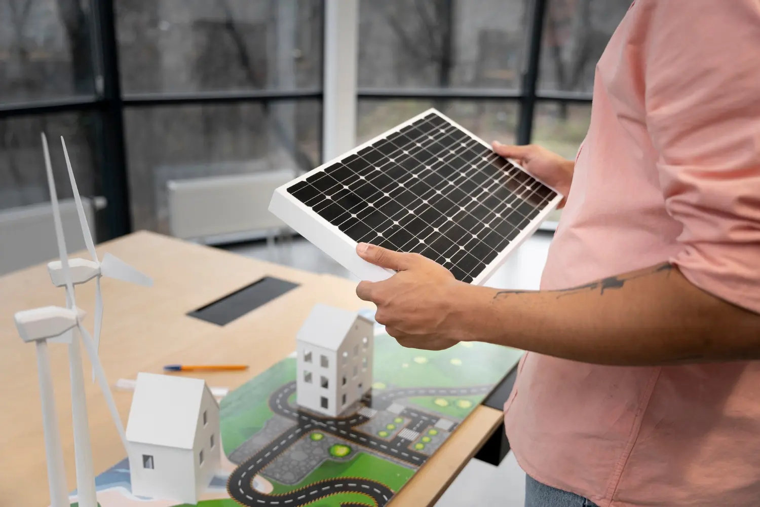Inversor solar e equipamentos técnicos